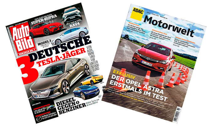 Auto Bild and ADAC magazines